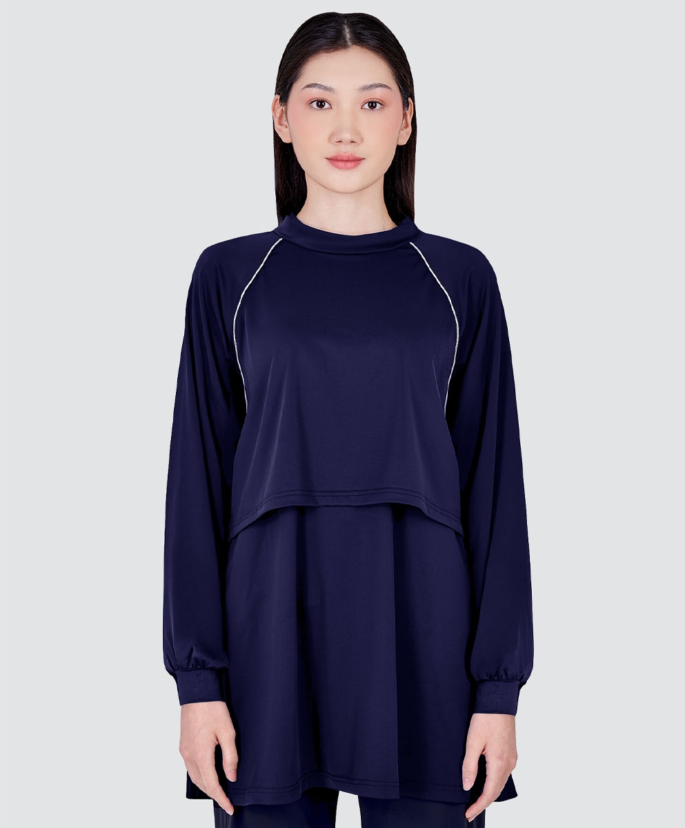 nPOWER MODEST SWIM TOP - BLUE DEPTHS