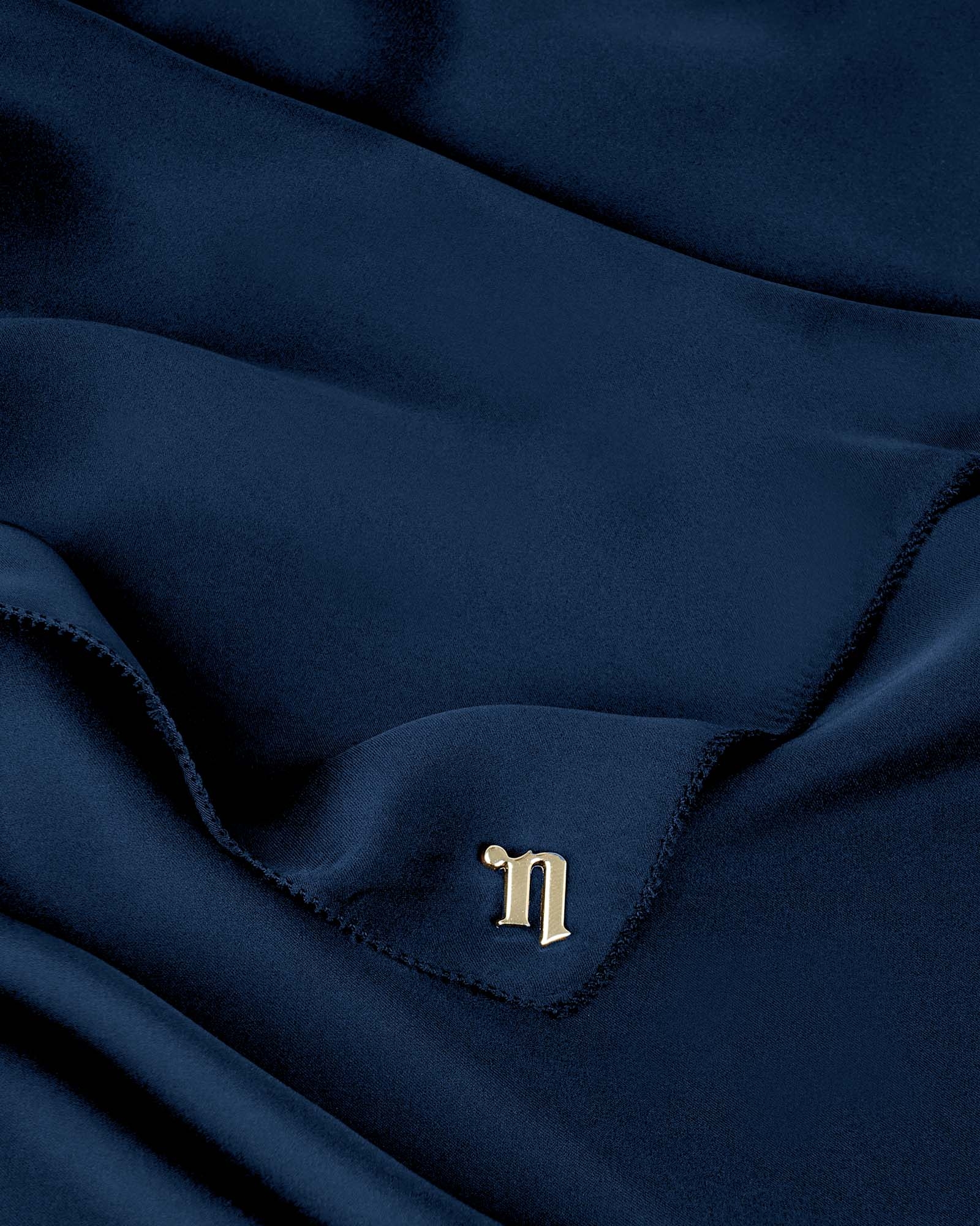 EILA SATIN SHAWL - SAILOR BLUE