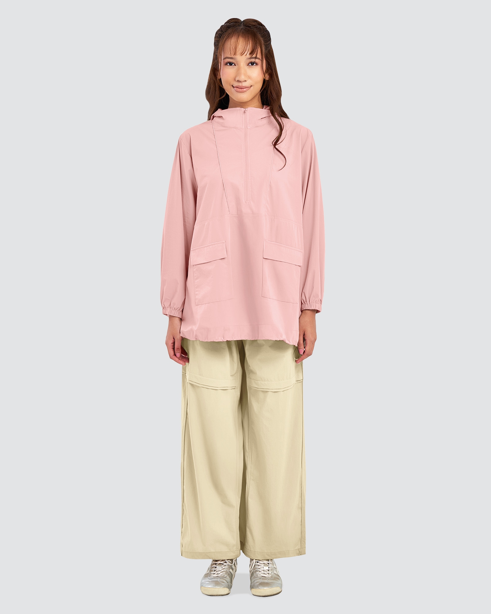 nPOWER DRAWSTRING PARKA - BLUSH