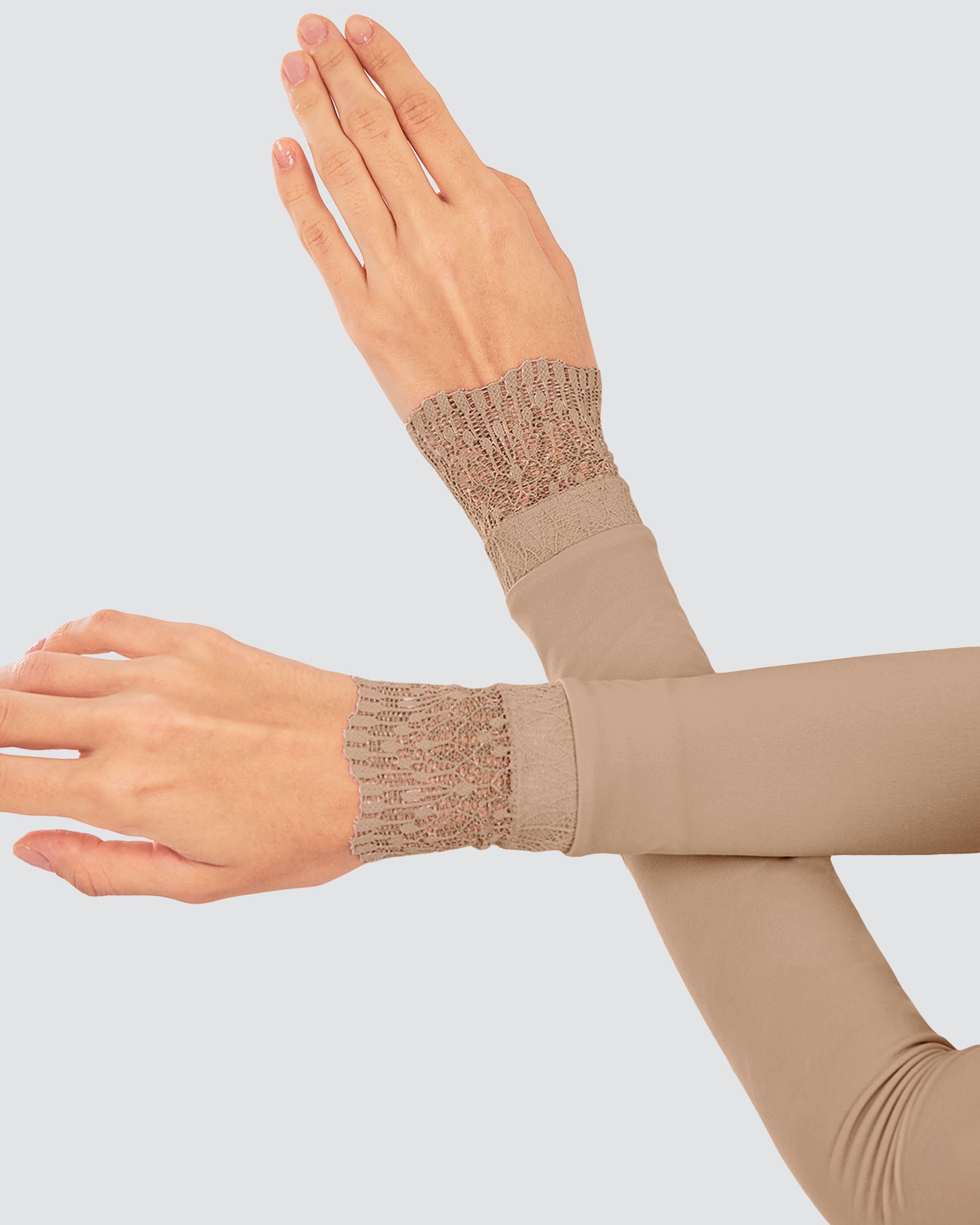 NWEAR ANA LACE HANDSOCKS - NOUGAT