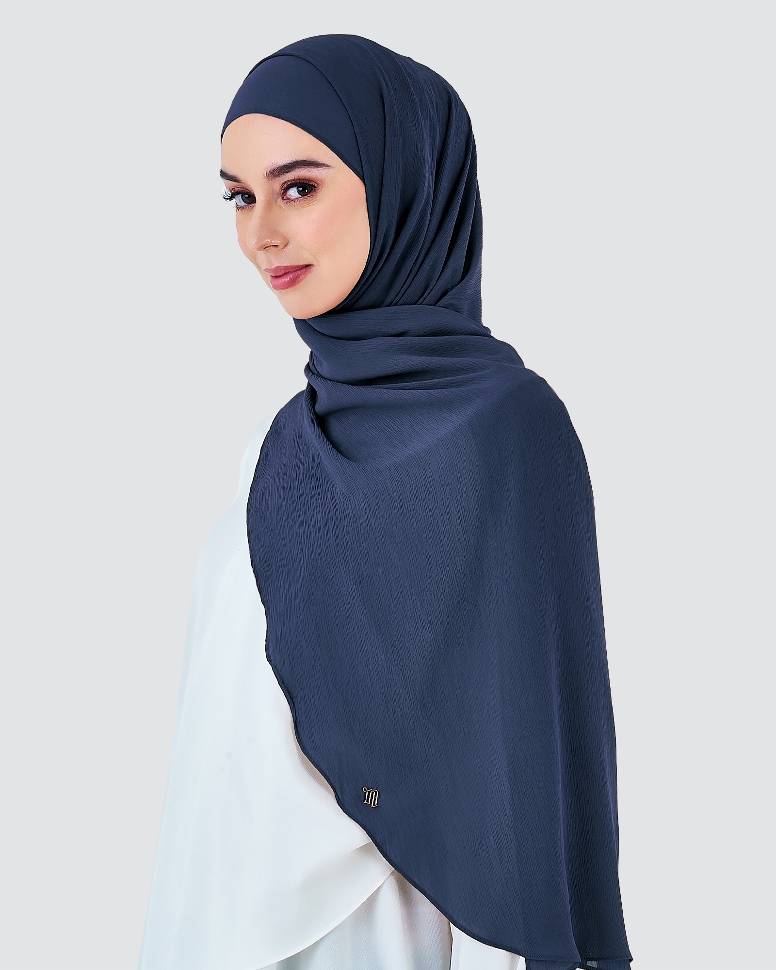 LINIA LINE CHIFFON SHAWL - DARK NAVY