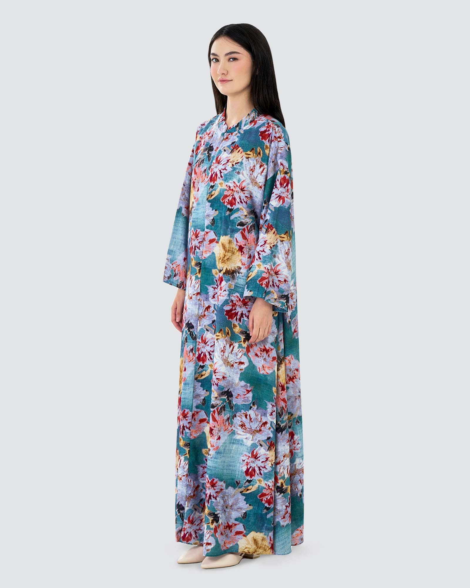 VERA PRINTED KAFTAN - PETAL