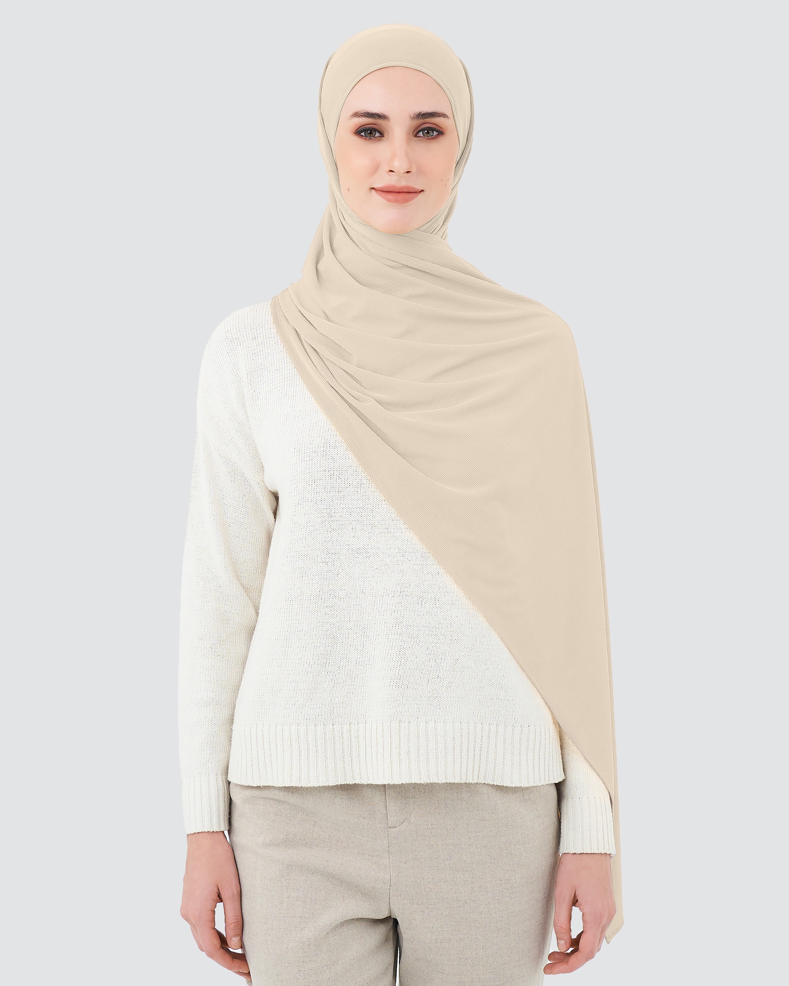 YURI STRETCH KNIT - BISCUIT