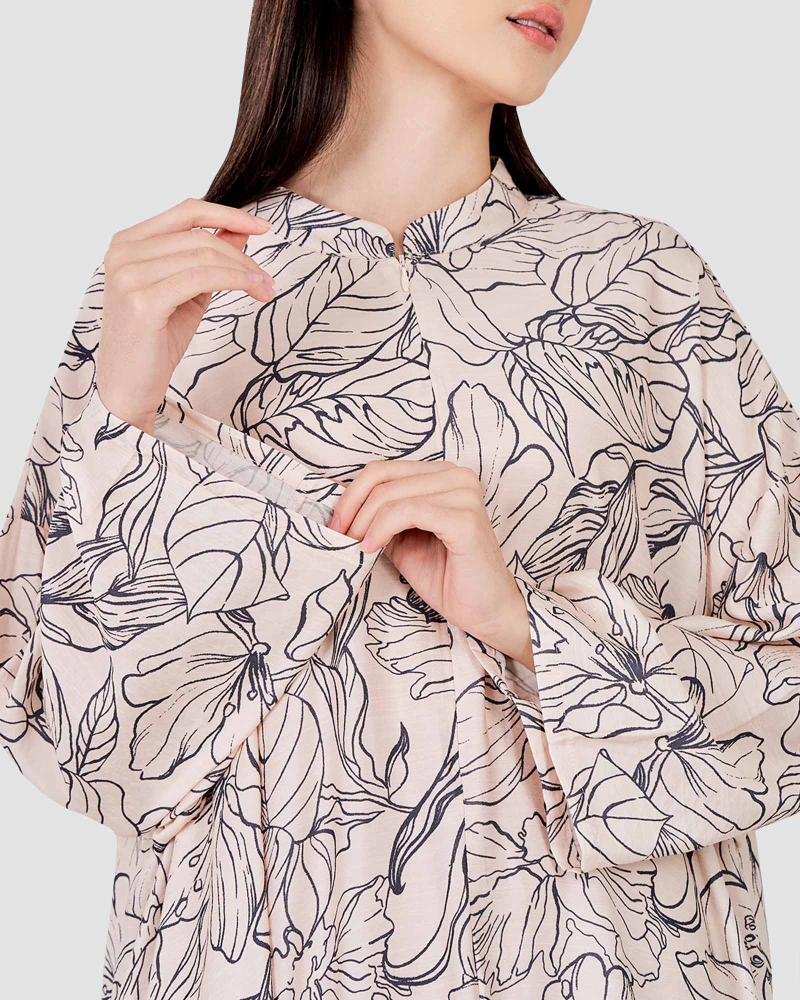 Image of BLUE CRUISE RELAXED-FIT KAFTAN DRESS - BREEZE