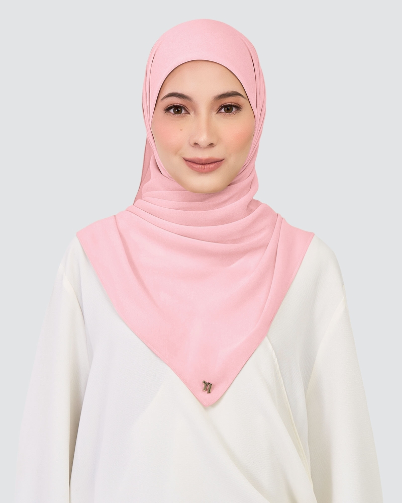Image of CHIFFON SQUARE - DAWN PINK