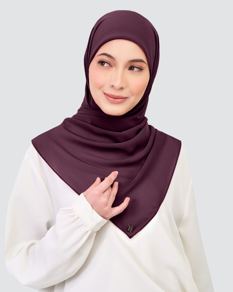 CHIFFON SQUARE - EGGPLANT