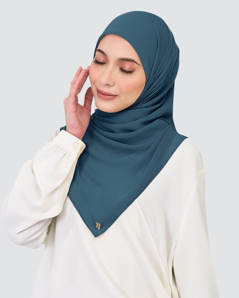 Image of CHIFFON SQUARE - MARITIME BLUE