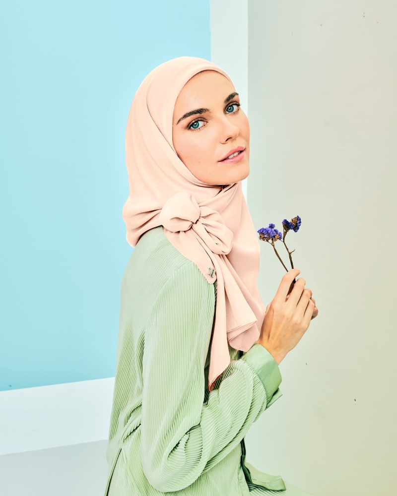 COTTON VOILE SQUARE - HONEY DEW