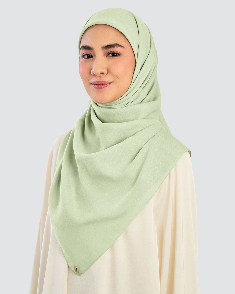 Image of KAPAS COTTON VOILE SQUARE - EUCALYPTUS