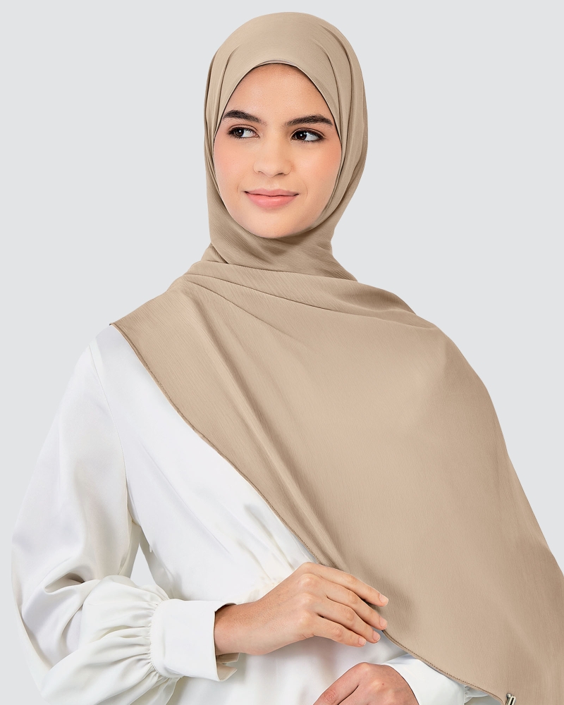 LINIA LINE CHIFFON SHAWL - GRANOLA