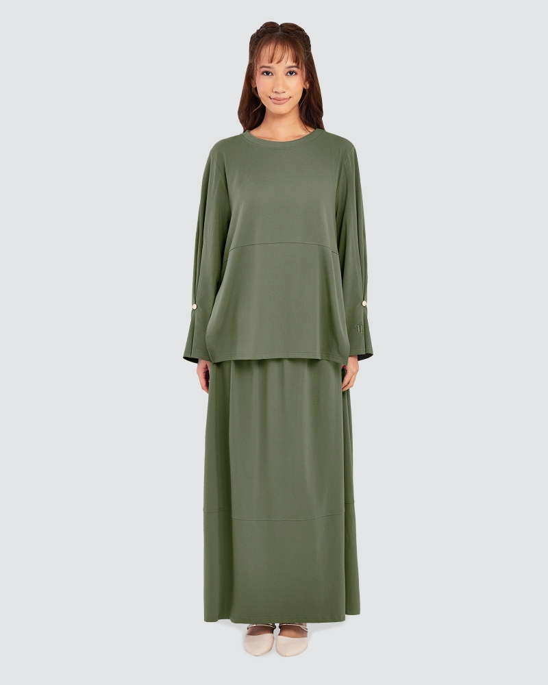 Image of MILA RELAXED FIT TOP - MOSS