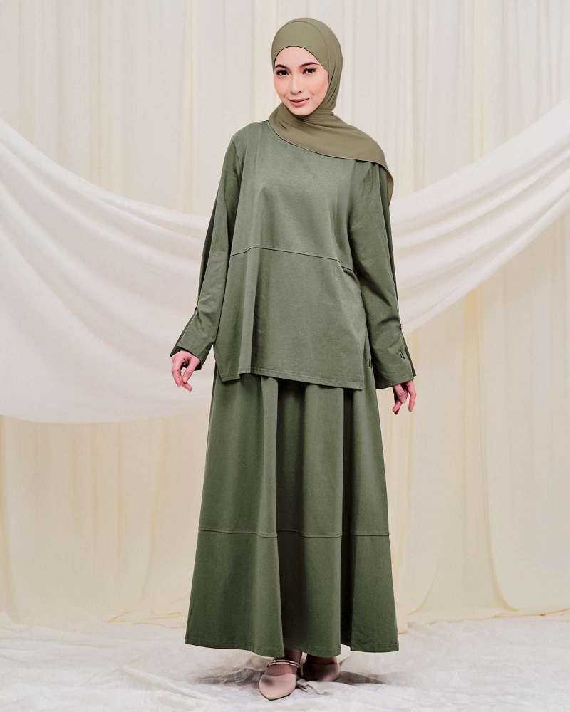 Image of MILA RELAXED FIT TOP - MOSS