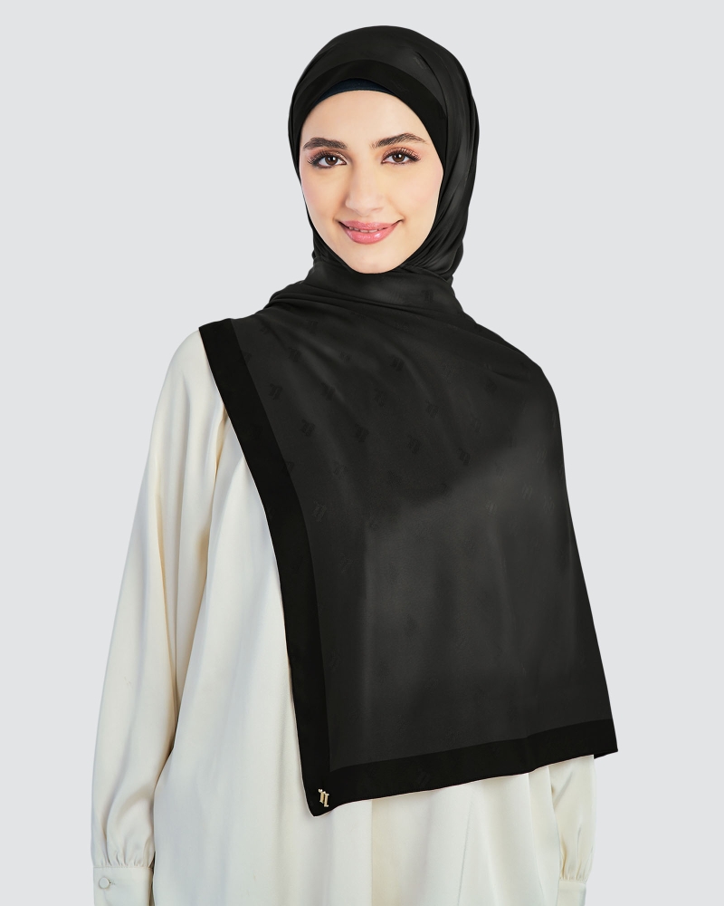 MODA WOVEN SHAWL - BLACK