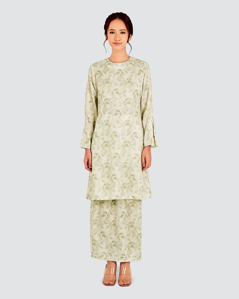 Image of NILAMSARI KURUNG SET  - WHITE JADE