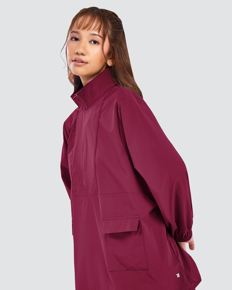 Image of nPOWER DRAWSTRING PARKA - BERRY