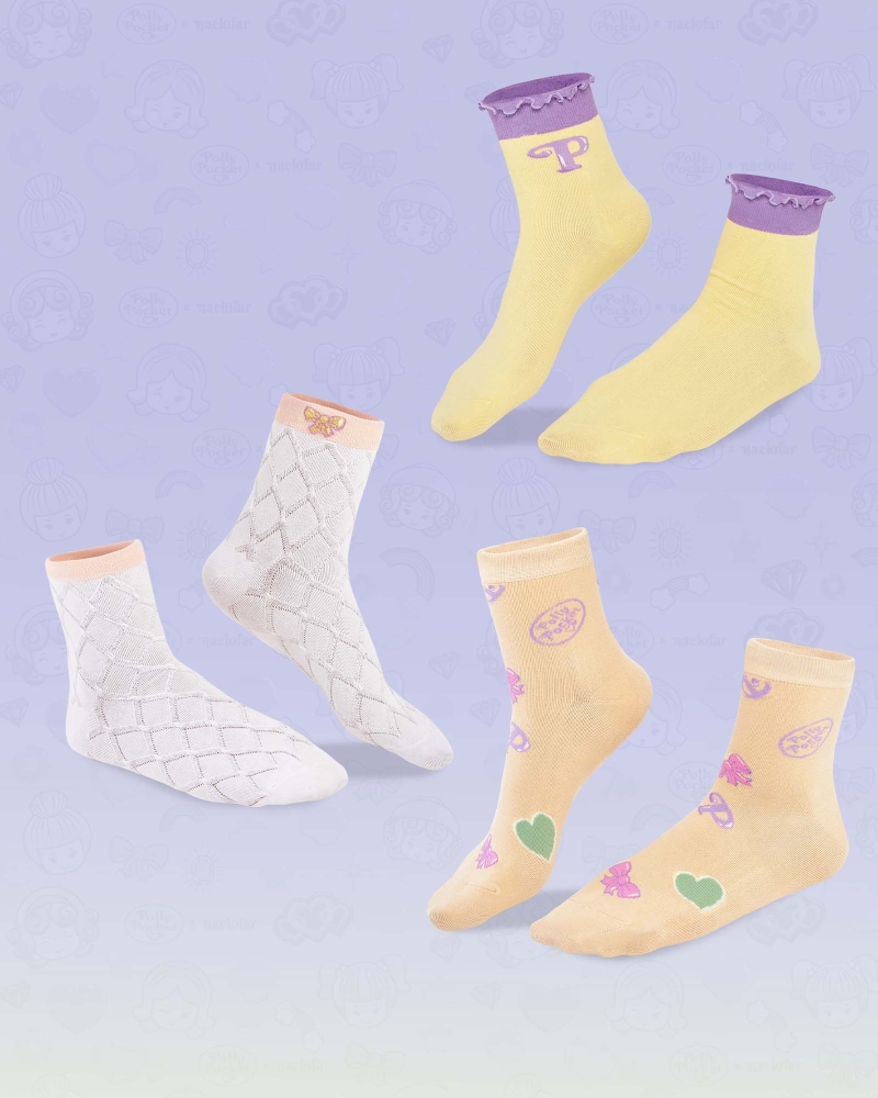Image of POLLY POCKET X NAELOFAR COSY SOCKS - SUNNY LOCKET