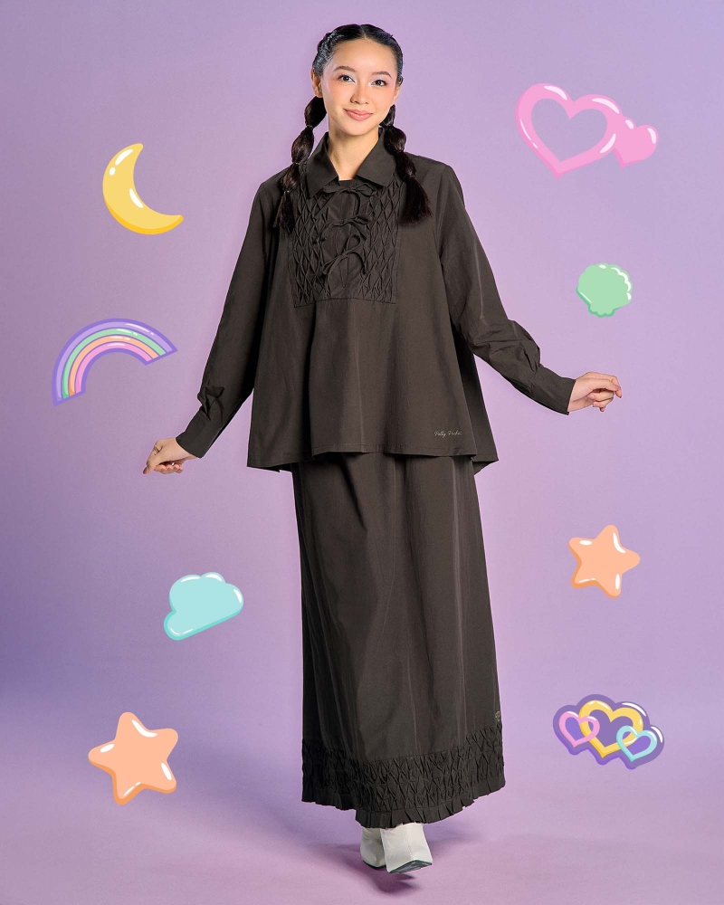 POLLY POCKET X NAELOFAR SMOCKED SKIRT - DAZZLE