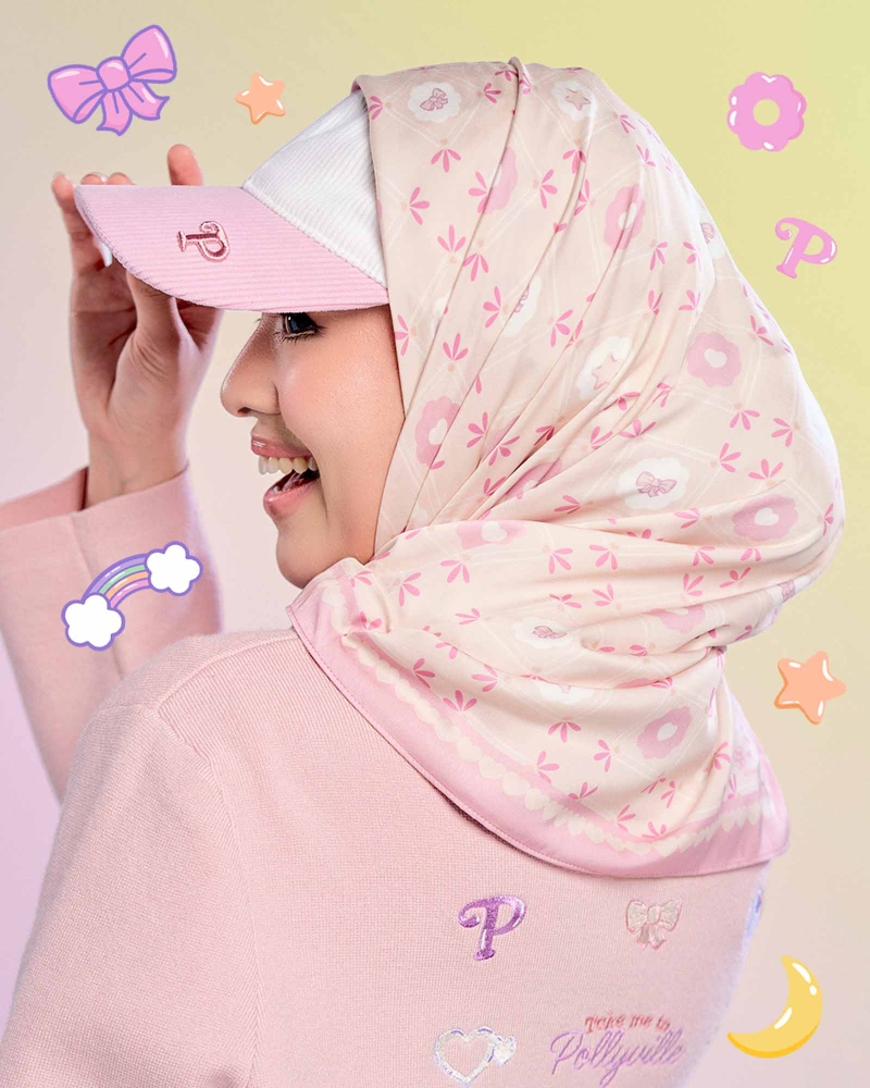 POLLY POCKET X NAELOFAR SQUARE - PINK DAZZLE