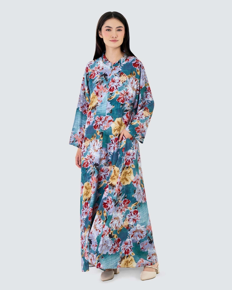VERA PRINTED KAFTAN - PETAL