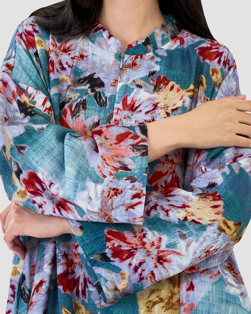Image of VERA PRINTED KAFTAN - PETAL