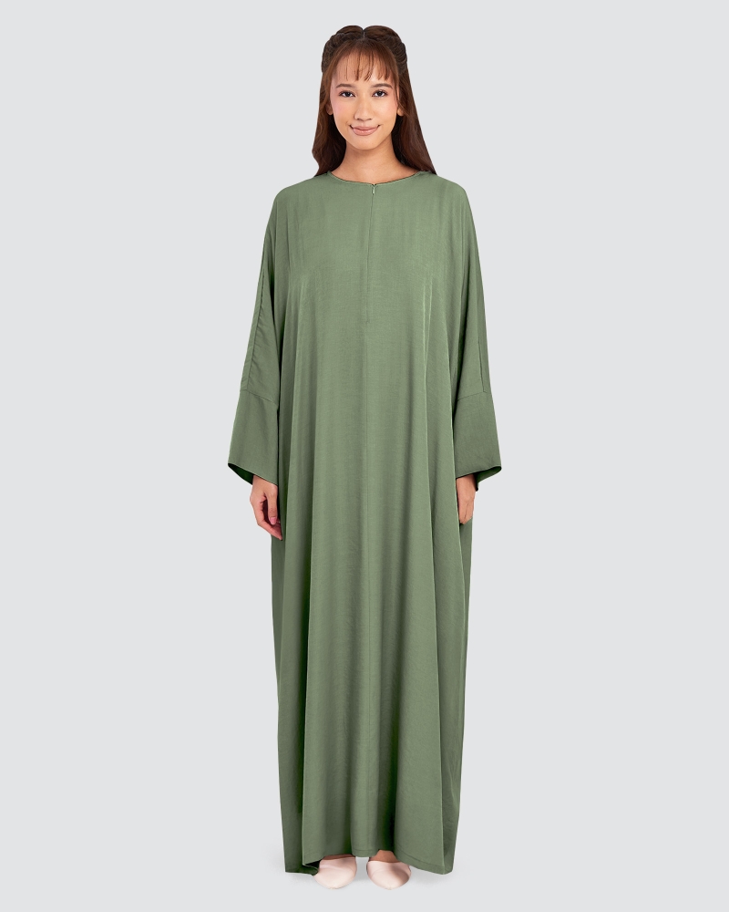 Image of X-PRESS OVERSIZED DRESS - OLIVE