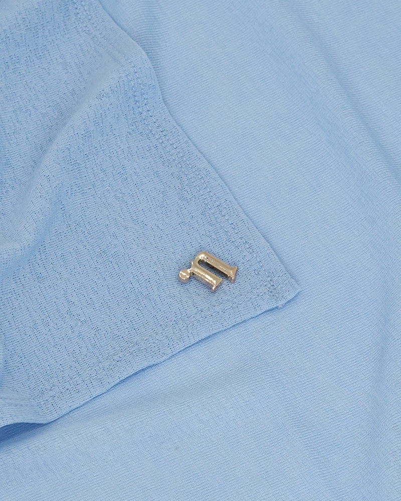 Image of X-PRESS TEXTURED JERSEY SHAWL - LIGHT BLUE