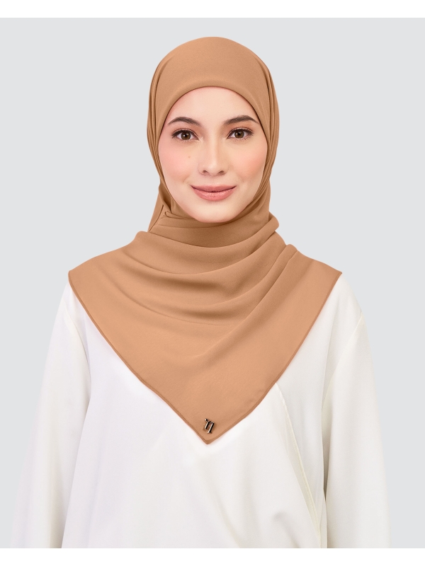 CHIFFON SQUARE - CAFE AU LAIT